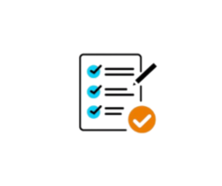 Icono de lista de verificación con bolígrafo representando ética y gobernanza corporativa